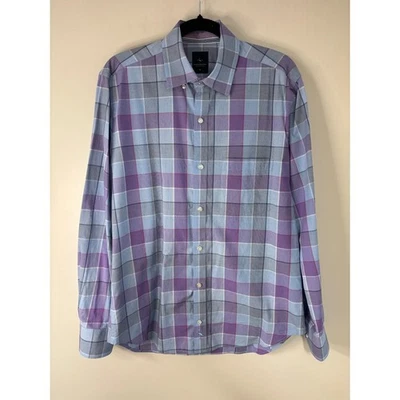 Camisa masculina xadrez manga longa algodão TAILORBYRD COLLECTION tamanho M - Imagem 1 de 4