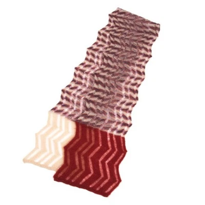 MISSONI Mohair Nylon Conmutación Transparente Rayas Estola (K-160383) Foto 1 de 4