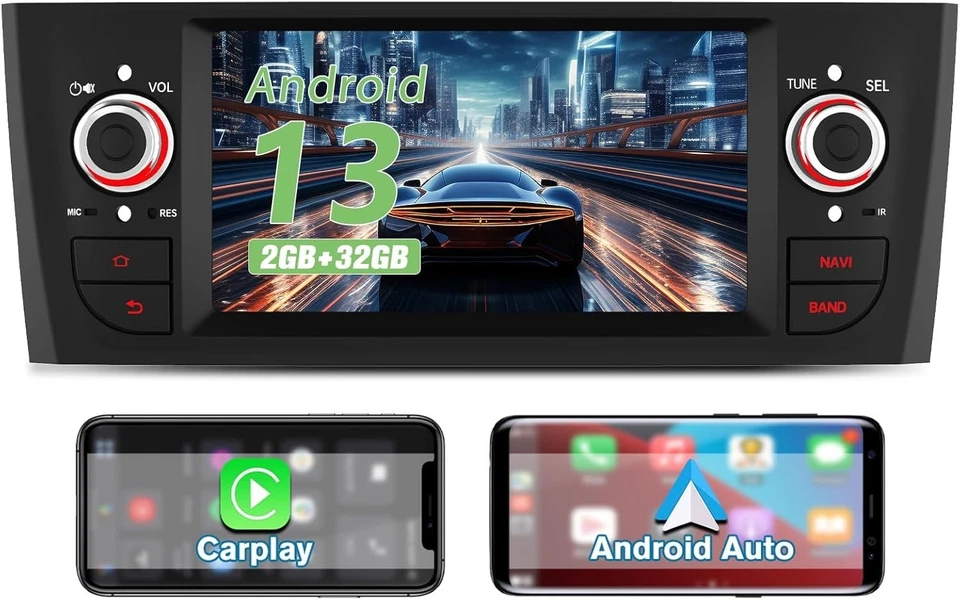 Android Autoradio 1 DIN per Fiat Grande Punto 2005-2012 Bluetooth 2+32GB WIFI - Immagine 1 di 4