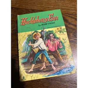 Huckleberry Finn by Mark Twain Modern Abridged Edition (1955) Illustrated - Bild 1 von 9