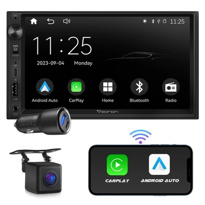 QLED 7" Autoradio 2DIN Wireless CarPlay Android Auto DSP USB-C BT Rückfahrhilfe - Bild 1 von 4