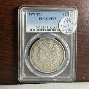1878 8TF Morgan Silver Dollar TONED VAM 9A FIRST DIE PAIR | PCGS VF 35 - Picture 1 of 3