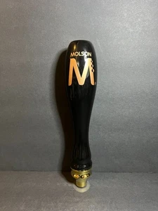 Vintage RARE Molson Black Ceramic Beer Tap Handle Knob Bartending Barware 10.5" - Picture 1 of 6