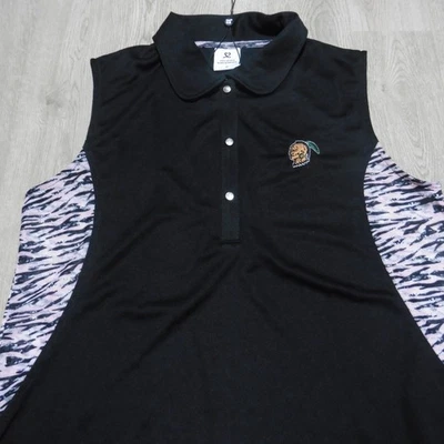 Camisa Polo Daily Sports Mujer M Golf Tenis Beth Mt Kisco Logo Negra S/L Foto 1 de 4