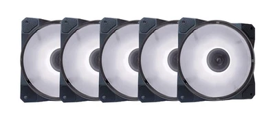 120mm White LED Ultra Silent Case Fan 5 Pack Anti-Vibration Pads gaming - Image 1 of 4