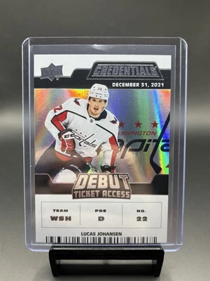 Lucas Johansen Upper Deck Credentials /999 Rookie Card 2022-2023 #122 Washington - Image 1 of 2