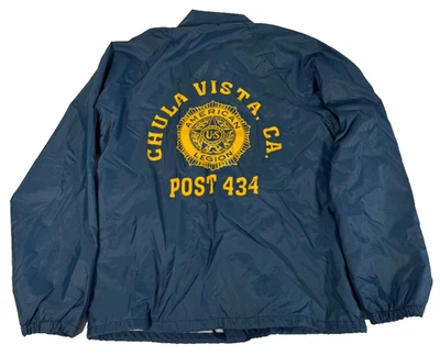 Vintage American Legion Post 434 Chula Vista CA Windbreaker Jacket Medium USA - Image 1 of 4