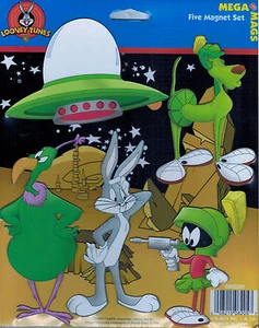 New Looney Tunes 5 Magnet Set Mega Magnets Marvin the Martian Bugs Bunny  - Picture 1 of 6