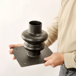 Adaptador de pilar o poste de puerta negro para linternas - Imagen 1 de 1