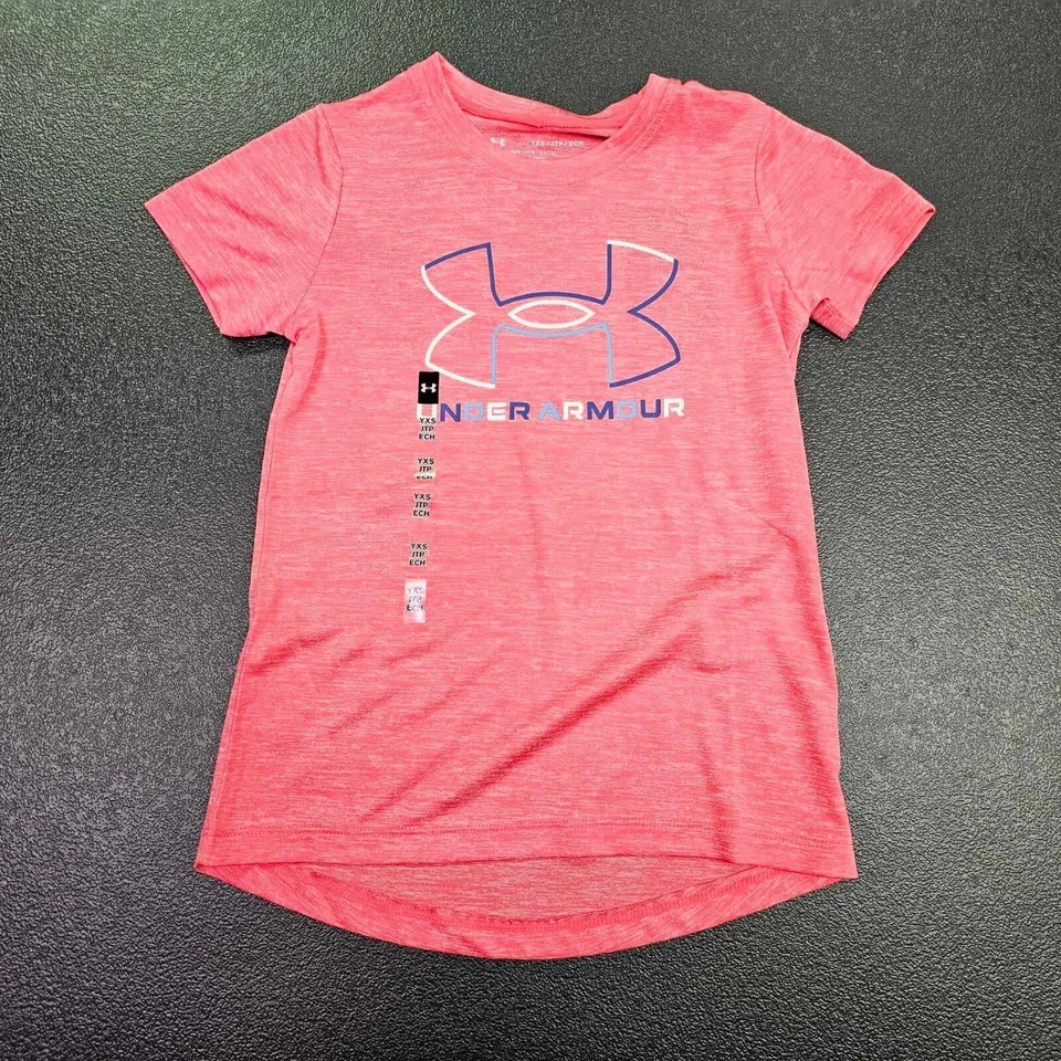 Under Armour Girl's Tech Big Logo Twist Short Sleeve Tee NWT 2022 - Image 1 of 1