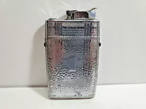 VINTAGE Evans Working Cigarette Case Trig A Lite Lighter Silver Tone 5936/16 - Picture 1 of 12