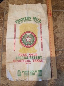 Rare Vintage McGregor Texas Flour Bag Sack TEXAS SEAL WW Deyerle - Bild 1 von 4