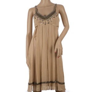 Vintage 90s Sue Wong Nocturne 100% Silk Beaded Dress Size 0 - Picture 1 of 10