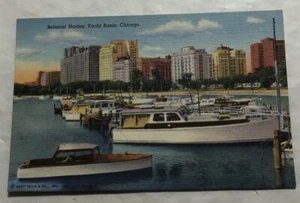 Belmont Harbor Yacht Basin, Chicago. Cartolina postale (A3) - Foto 1 di 2