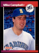 1989 Donruss Mike Campbell Baseball Cards #497