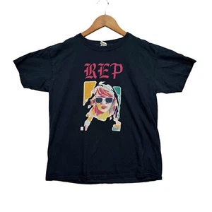 VTG Taylor Swift REP Black Youth Girl Boy Kids The Eras T-Shirt sz L - Picture 1 of 3