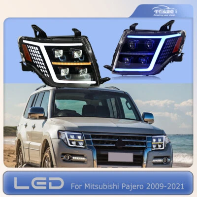 LED Headlights For Mitsubishi Pajero Montero V93 V97 2009-2021 Sequential Lamp - Image 1 of 4