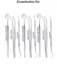 Dental Diagnostic Instruments Mouth Mirrors Explorer 23/17 College Plier Kit - Picture 1 of 4