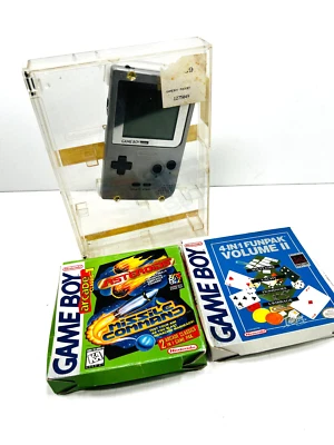 De colección Nintendo Gameboy Pocket FUNCIONA limpio con Asteroides 4 en 1 Funpak Juegos Estuche Foto 1 de 4