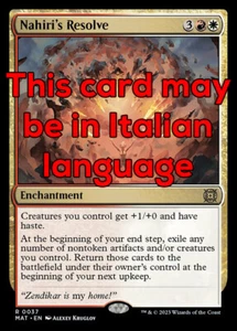 MTG NAHIRI's RESOLVE 37 EXC - DETERMINAZIONE DI NAHIRI - MAT - MAGIC - Picture 1 of 1