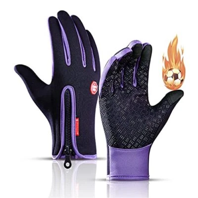 Guantes impermeables con pantalla táctil de invierno para hombres mujeres clima frío a prueba de viento cálidos Foto 1 de 4