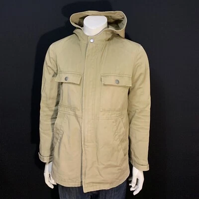 APC Distressed Hooded Jacket Beige Size Medium - Image 1 of 4