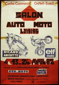 Original Poster France Salon Auto Moto Leisure 1982 - Picture 1 of 1