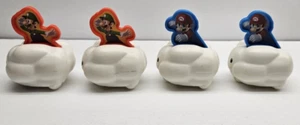 Nintendo Super Mario Bros. Cloud BK Burger King Crown Push Toy 2012 Lot Of 4 - Picture 1 of 8