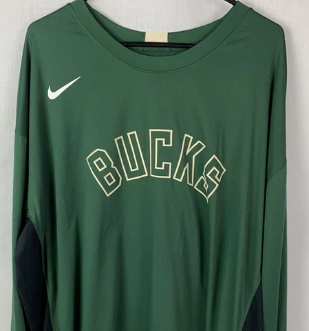 Authentic Milwaukee Bucks Warm Up Shirt Nike dri-fit Team Issue Practice Men 3XL Cover