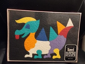 VTG Lauri 1989 Crepe Foam Rubber Puzzle 2145 Dragon "Green" Orange Toddler Pre - Picture 1 of 8