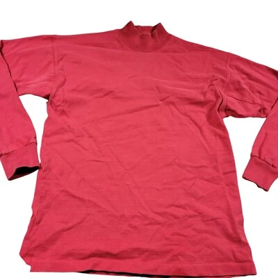 Винтажная мужская рубашка регби Thatcher & Cross большой красный цвет США с ложным вырезом и длинным рукавом - Изображение 1 из 4