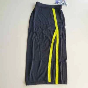 NEW! Future Collective High-Waisted Designer Pencil Maxi Skirt Black/Neon - Picture 1 of 8