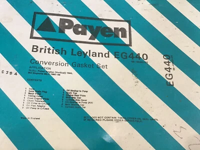 Juego de juntas de conversión AustinA60/MG magnette 1622cc 1966/69 Foto 1 de 3