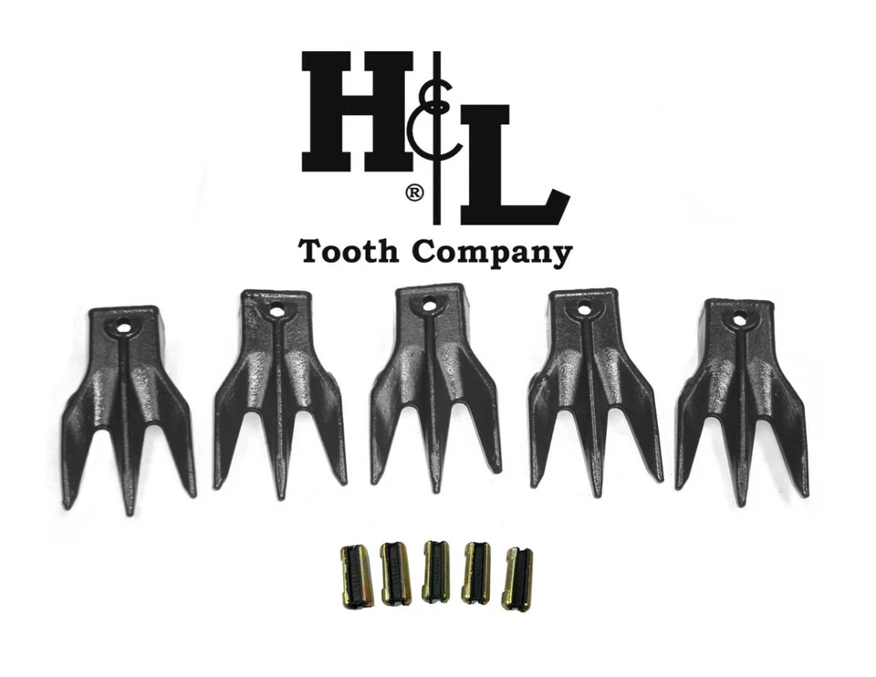 H&L Tooth Company 6737325TR3 Triple Tiger Trident Patented Bobcat Style Skid ...