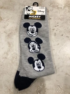 New Disney Mens MICKEY MOUSE Novelty Socks 90 YEARS THE TRUE ORIGINAL Size 6-12 - Picture 1 of 3