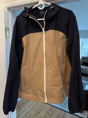 J экипажа дождевик подлинный верхняя одежда мужчин XL желтовато-коричневый темно-синий - Изображение 1 из 4