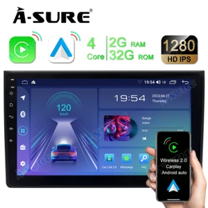 9'' Android 13 Radio 2+32G Carplay Stereo Sat Nav BT For Audi A4 B6 B7 2001-2008 - Picture 1 of 12