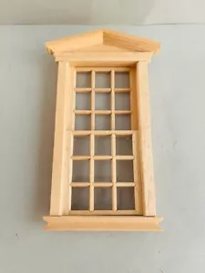 1:12 scale Dolls house Miniature 9 over 9 Working Sash window with acetate - Picture 1 of 4