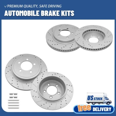 For 2006 2007 2008 2009 2010 Ford Explorer Mercury Mountaineer Front Rear Rotors - Image 1 of 4