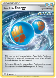 Pokemon TCG Sword & Shield Battle Styles - 140/163 Rapid Strike Energy Card - Picture 1 of 1