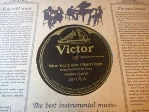 Peerless Quartet / Charles Harrison 78 rpm - When You're Gone / Vacant Choir - Picture 1 of 2