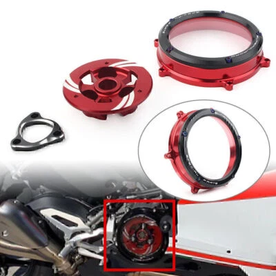 For Ducati Panigale 1199 1299 959 R S 2012-20 Clear Clutch Cover Protector Guard - Image 1 of 4