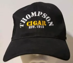 Thompson Cigar Company Hat Baseball Cap Fitted Stretch Black - Picture 1 of 7