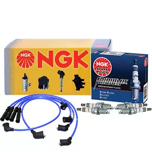 NGK Wire & 4 Iridium IX Platinum Spark Plugs Kit For D21 Pickup Stanza 2.4 L4 - Picture 1 of 1
