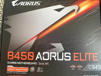 B450 Aorus Elite Motherboard - Image 1 of 4