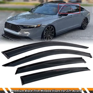 PARA HONDA ACUERDO PREMIUM 2023-2025 NEGRO MOLDURA VENTANA VISERA PROTECTOR DE LLUVIA CON AYLRG - Imagen 1 de 20