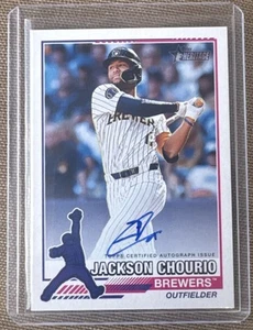 2025 Topps Heritage Jackson Chourio Redefined Real One On Card Auto /76 Brewers - Bild 1 von 3