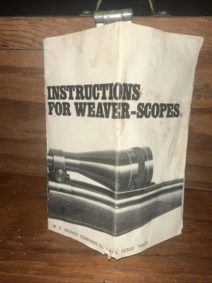 Vintage Instructions Manual for Weaver Scopes - 1973 - Image 1 of 4
