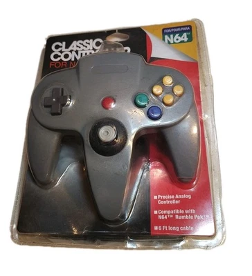 NEW Solid Gray Classic Controller Control Pad Gamepad for N64 Nintendo 64  - Image 1 of 4