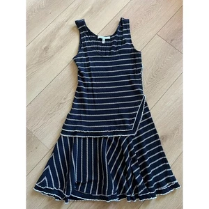 Derek Lam 10 Crosby Dress Womens 2 Navy White Striped Sleeveless Casual - Picture 1 of 5